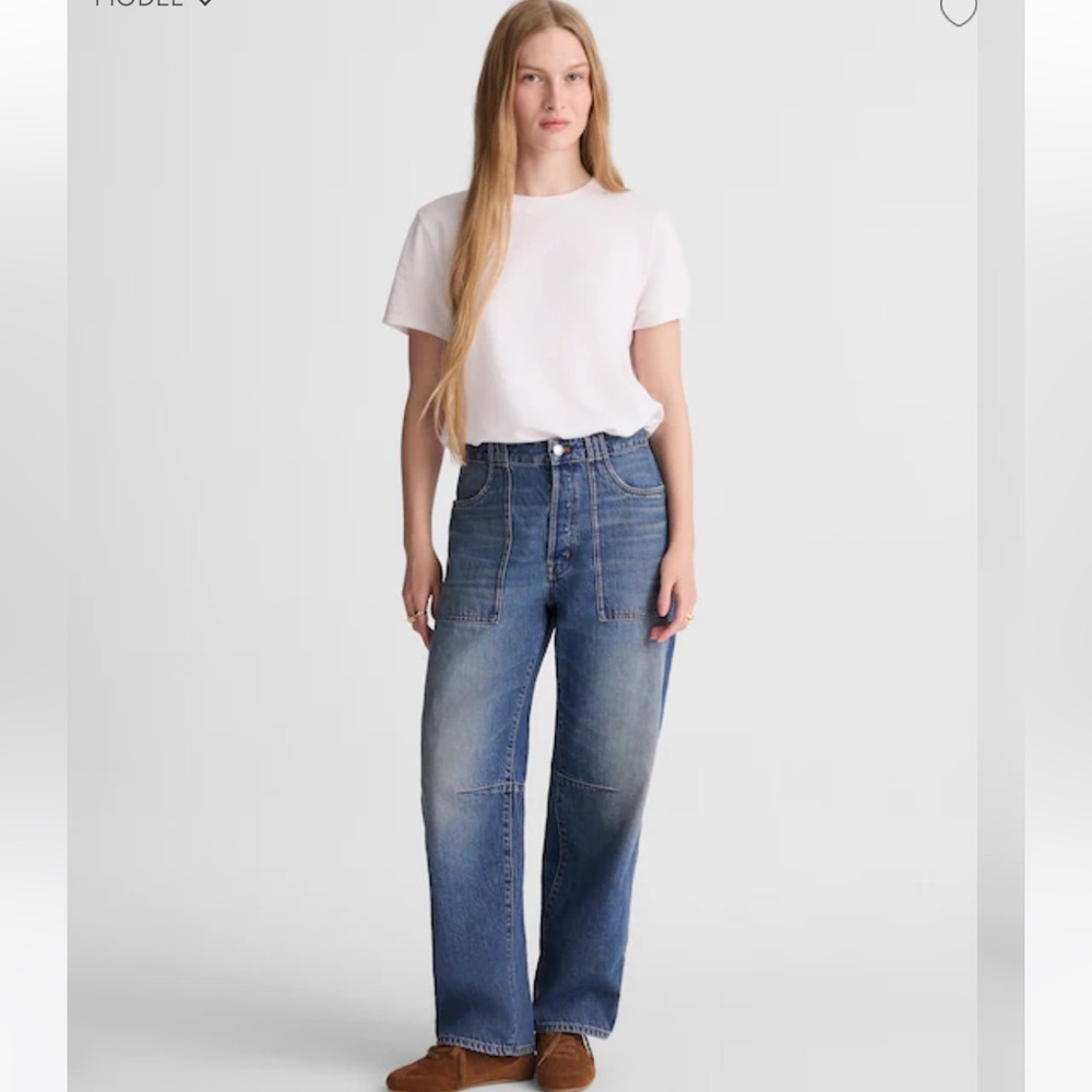 Madewell The Darted Barrel-Leg Jeans Size 28 Tall